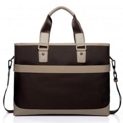 Men's leather satchel black