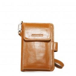 SAMMONS Men's briefcase genuine leather brown
