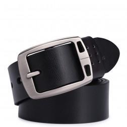 Leather men belt deep coffee