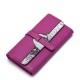 Serpentine cowhide wallet Rose red