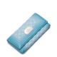 NUCELLE Gradient color sheep skin leather Long Clutch Green
