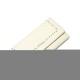 Solid color genuine leather long wallet Beige