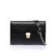 Leather evening bag black
