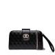 Leather evening bag black