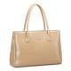 Ladies genuine leather handbag beige
