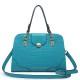 Genuine leather handbag blue
