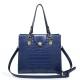 Crocodile pattern leather bag red