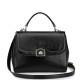Genuine leather evening handbag black
