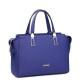 Romantic Contrast color real leather handbag Blue