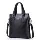 Embossed leather men's bag shoulder bag briefcase laptop bag Black