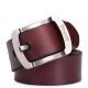 Leather men belt light coffee